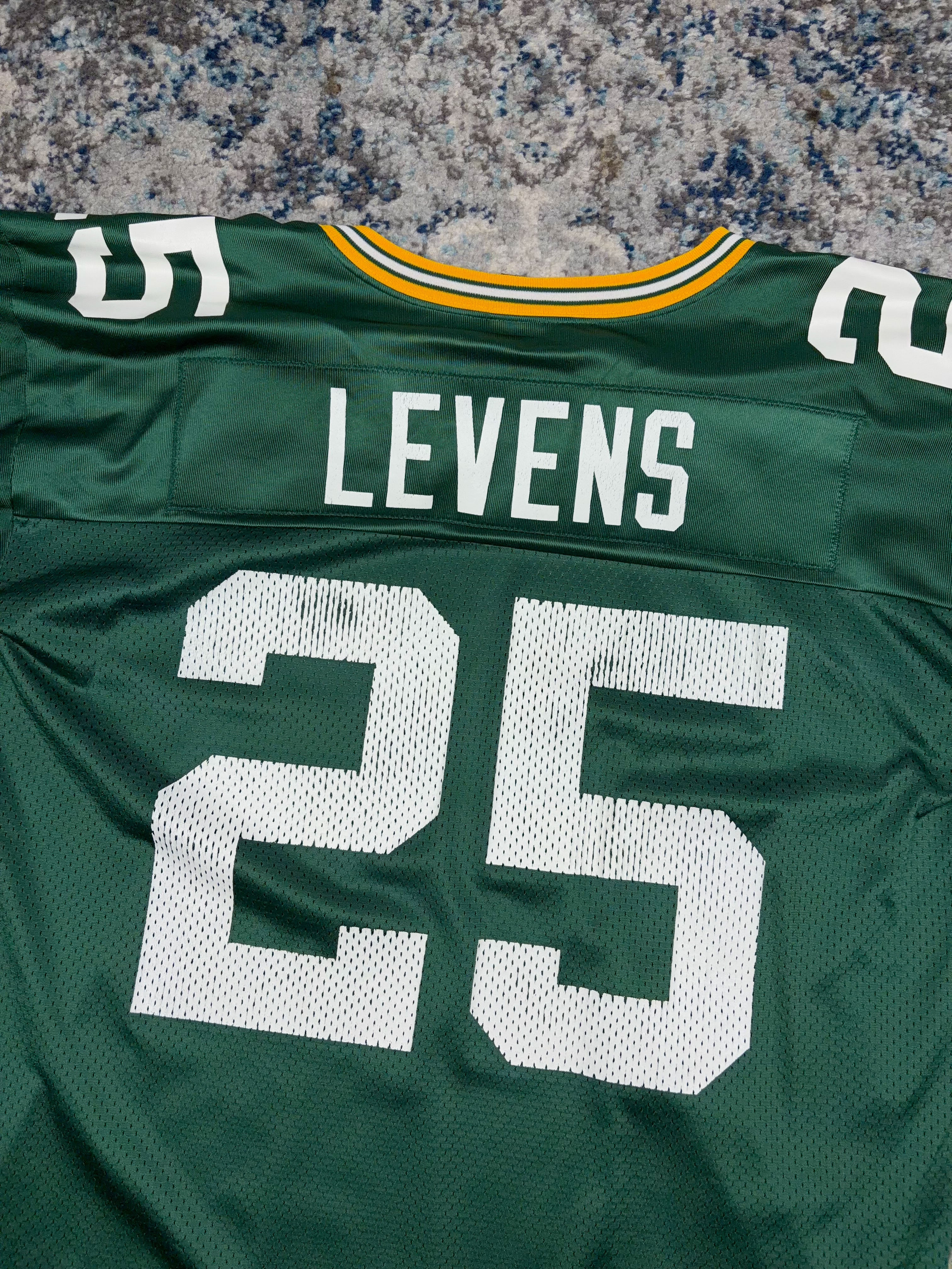 Vintage Dorsey Levens #25 Green Bay Packers NFL Football Jersey Size XL