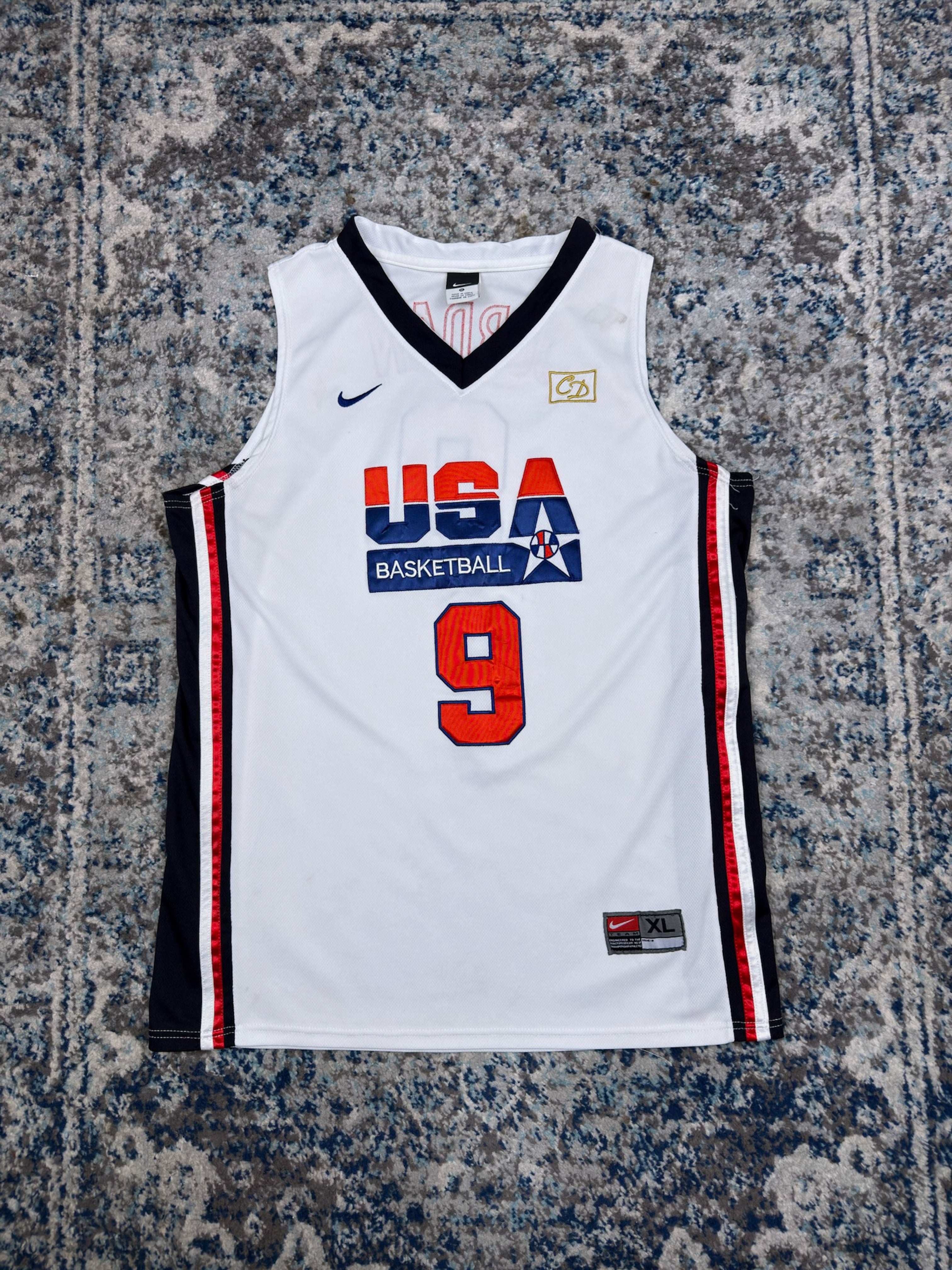 Vintage Micheal Jordan #9 Team USA NBA Nike Basketball Jersey Size XL