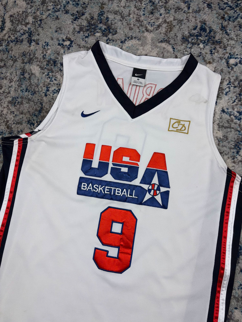 Vintage Micheal Jordan #9 Team USA NBA Nike Basketball Jersey Size XL