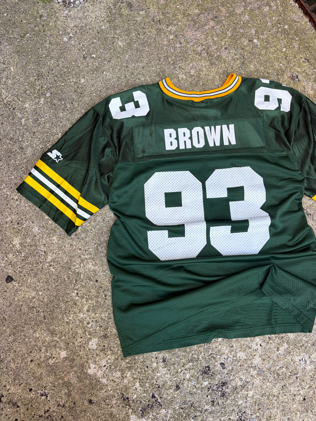 Vintage Gilbert Brown #93 Green Bay Packers NFL Football Jersey Size Large