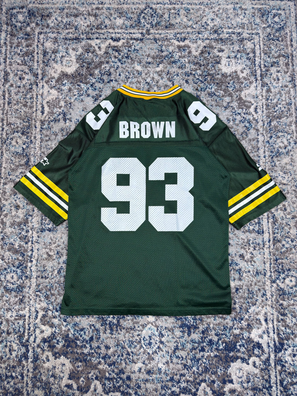 Vintage Gilbert Brown #93 Green Bay Packers NFL Football Jersey Size Large