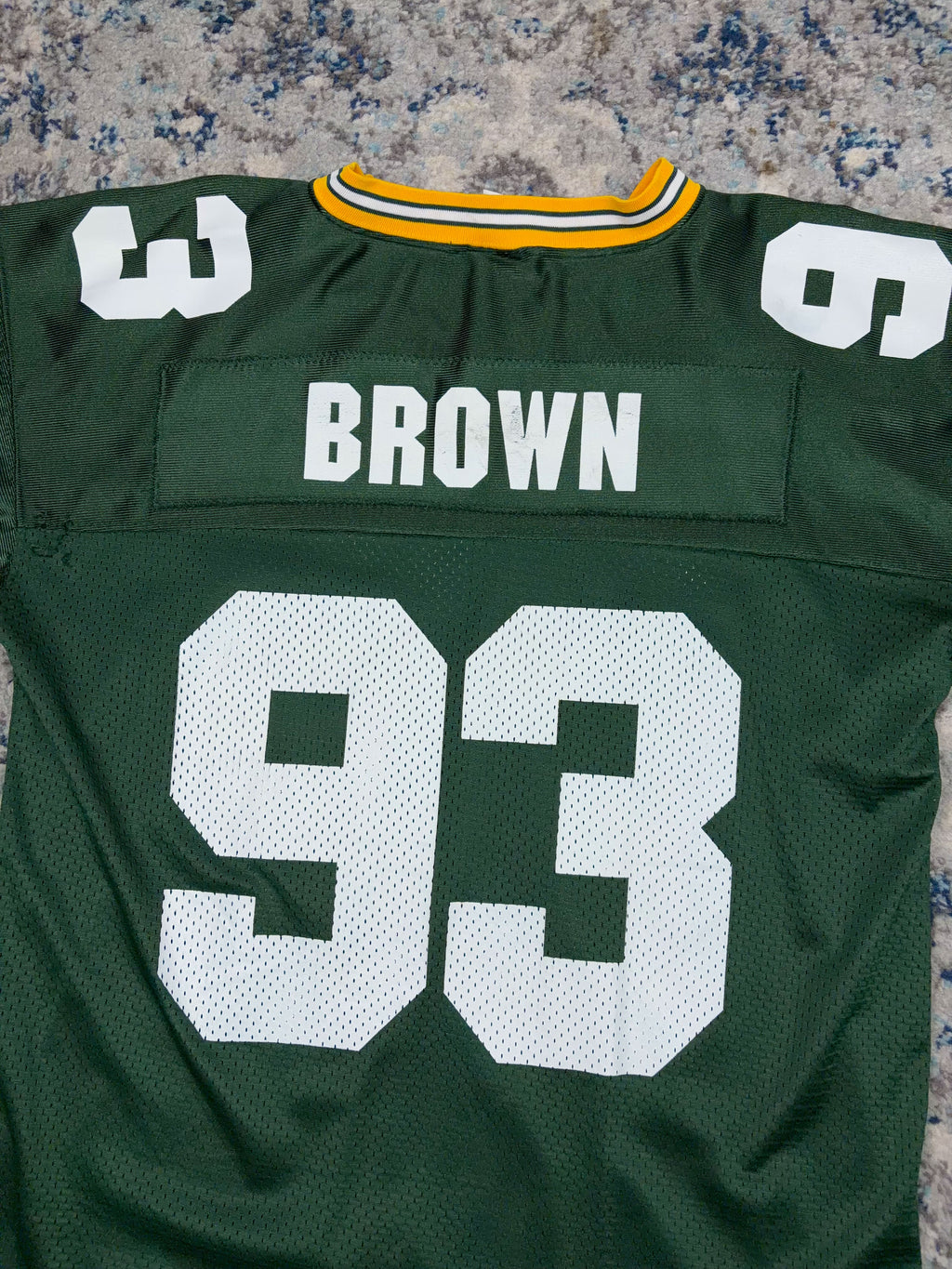 Vintage Gilbert Brown #93 Green Bay Packers NFL Football Jersey Size Large