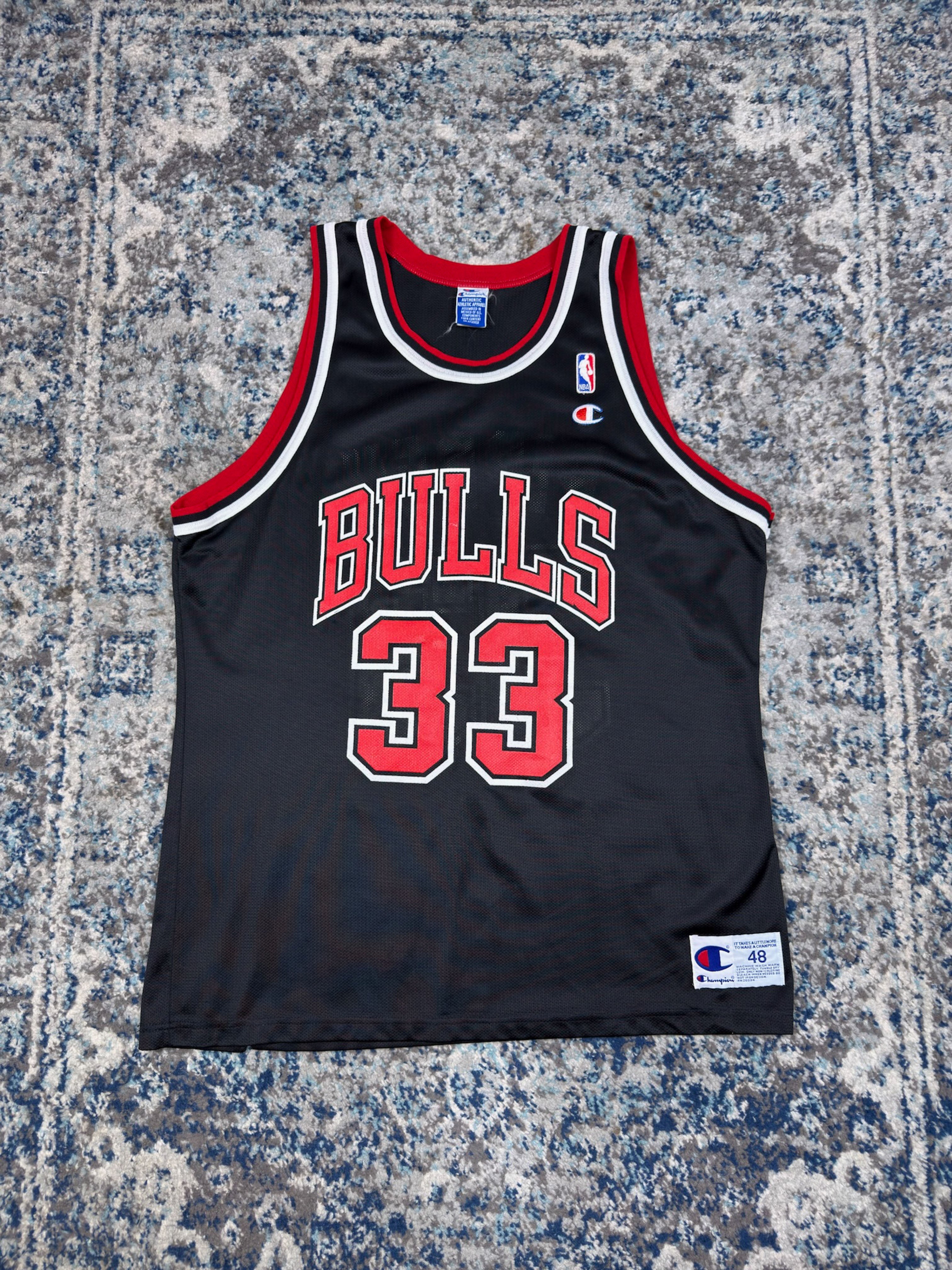 Vintage 90s Scotty Pippen #33 Chicago Bulls NBA Basketball Jersey Size Large