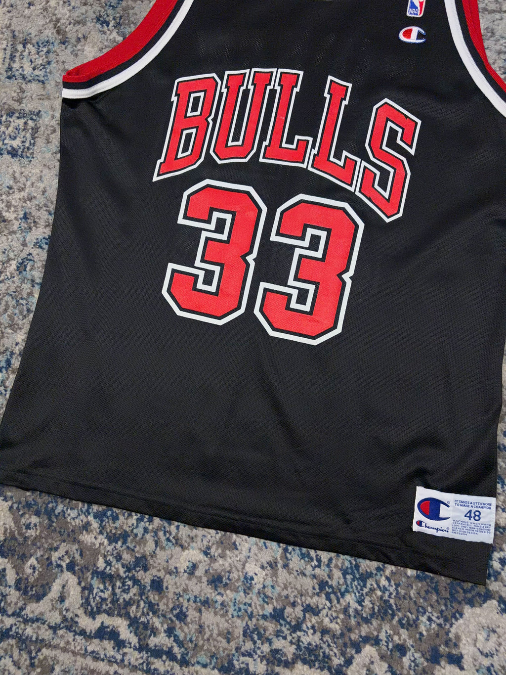Vintage 90s Scotty Pippen #33 Chicago Bulls NBA Basketball Jersey Size Large
