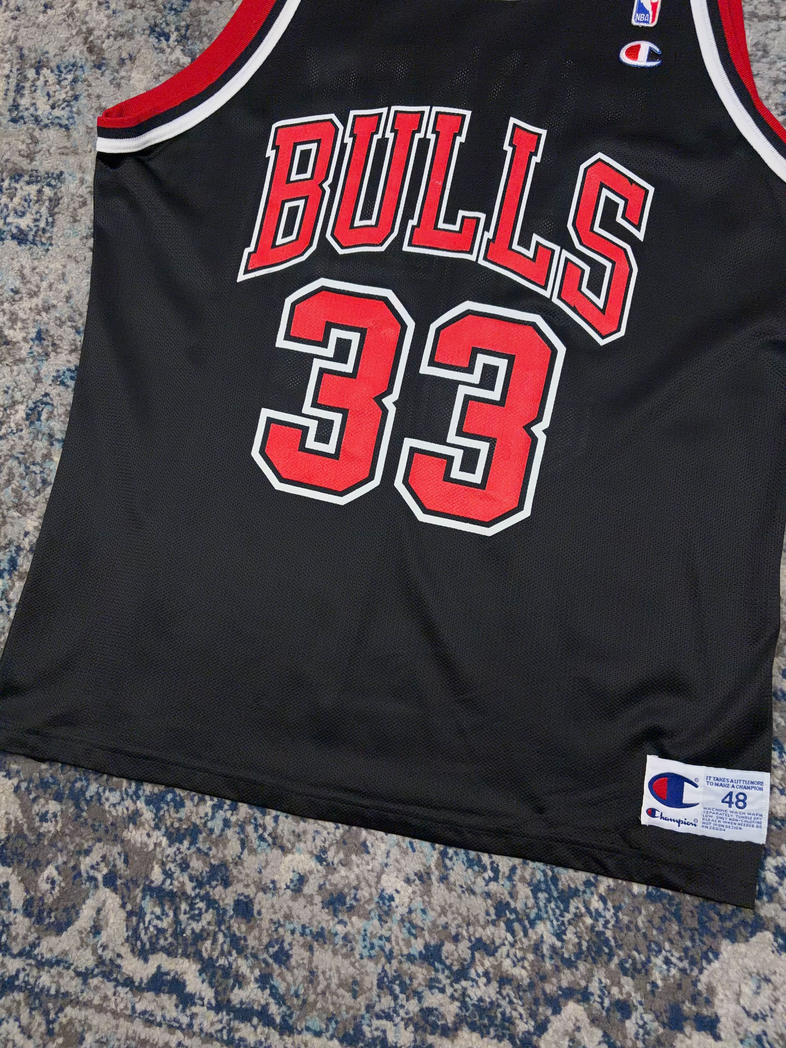 Vintage 90s Scotty Pippen #33 Chicago Bulls NBA Basketball Jersey Size Large