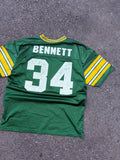 Vintage 1997 Edgar Bennett #34 Green Bay Packers Football Jersey Size Large