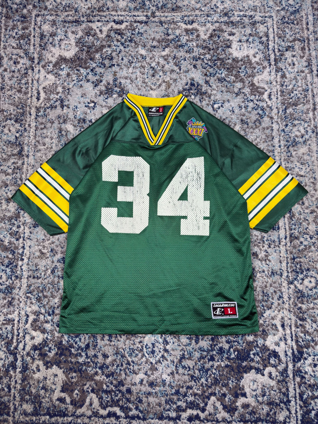 Vintage 1997 Edgar Bennett #34 Green Bay Packers Football Jersey Size Large