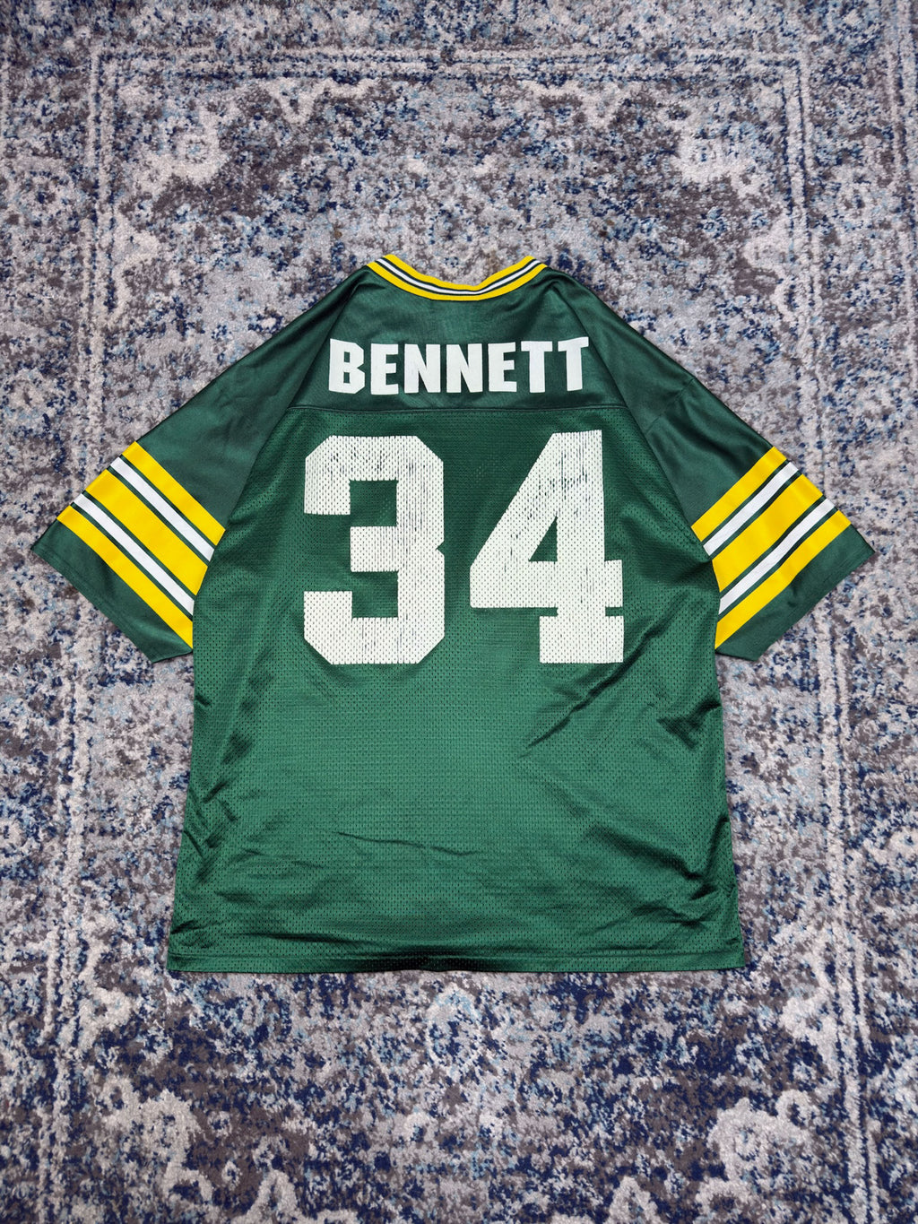 Vintage 1997 Edgar Bennett #34 Green Bay Packers Football Jersey Size Large
