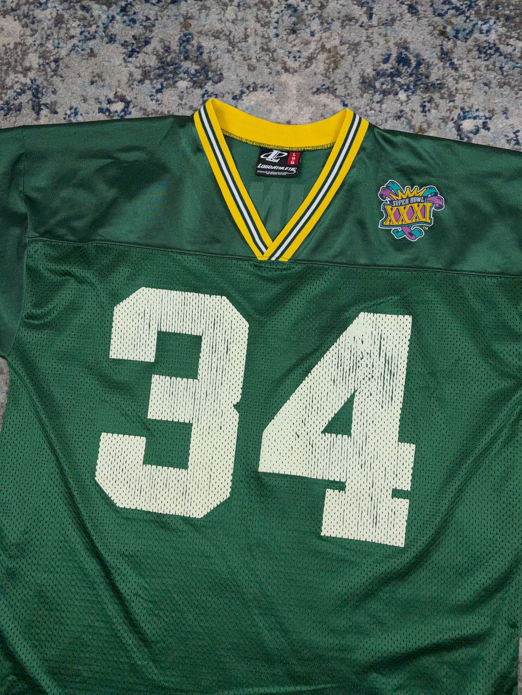 Vintage 1997 Edgar Bennett #34 Green Bay Packers Football Jersey Size Large