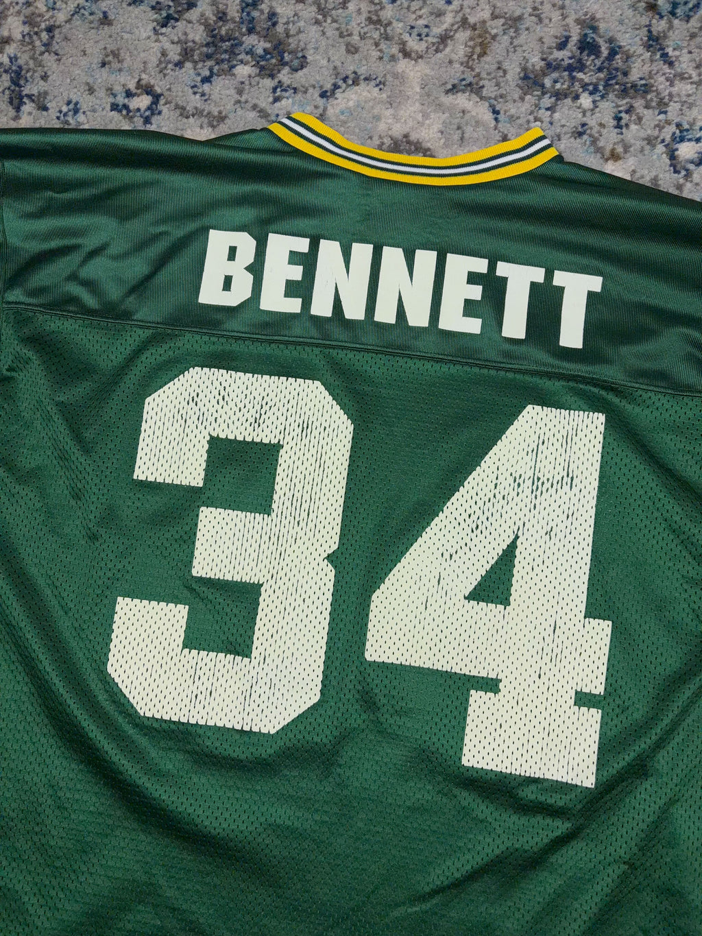 Vintage 1997 Edgar Bennett #34 Green Bay Packers Football Jersey Size Large