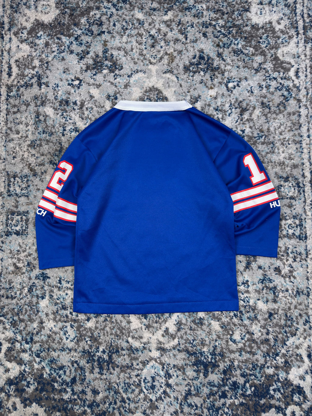 Vintage 80s/90s Jim Kelly #12 Buffalo Bills NFL Football Jersey Size YOUTH Medium