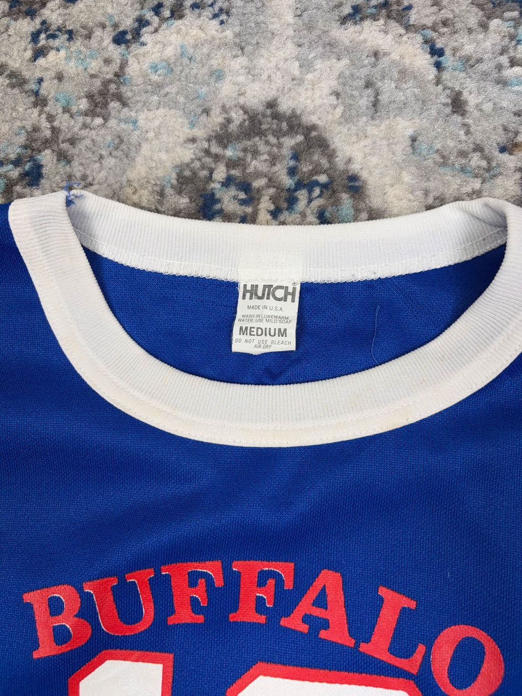 Vintage 80s/90s Jim Kelly #12 Buffalo Bills NFL Football Jersey Size YOUTH Medium