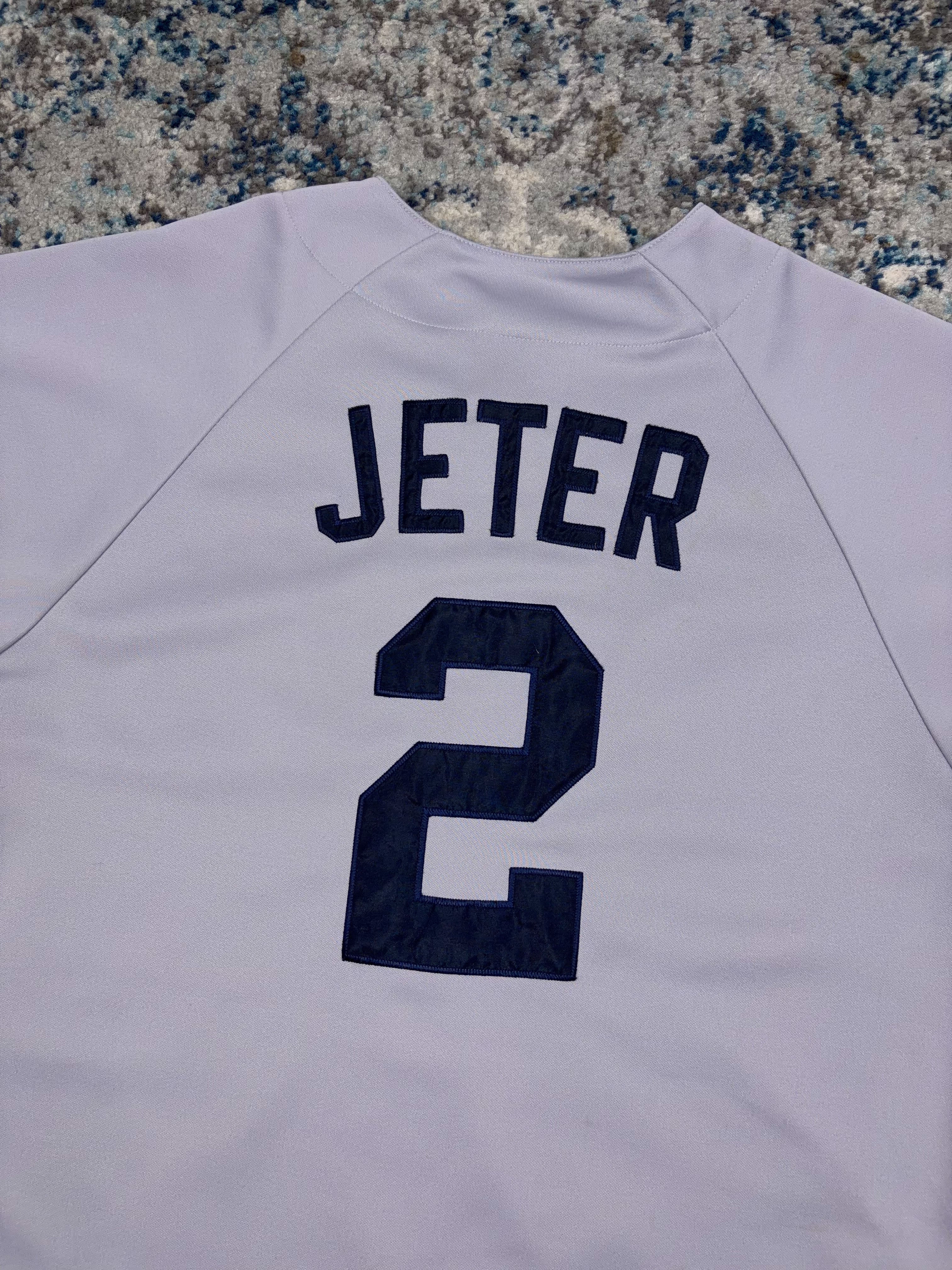 Vintage Derek Jeter #9 New York Yankees MLB Stitched Baseball Jersey Size Large