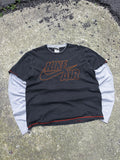 Vintage Nike Air Embroidered Spellout Logo Long Sleeve T-Shirt Size XL