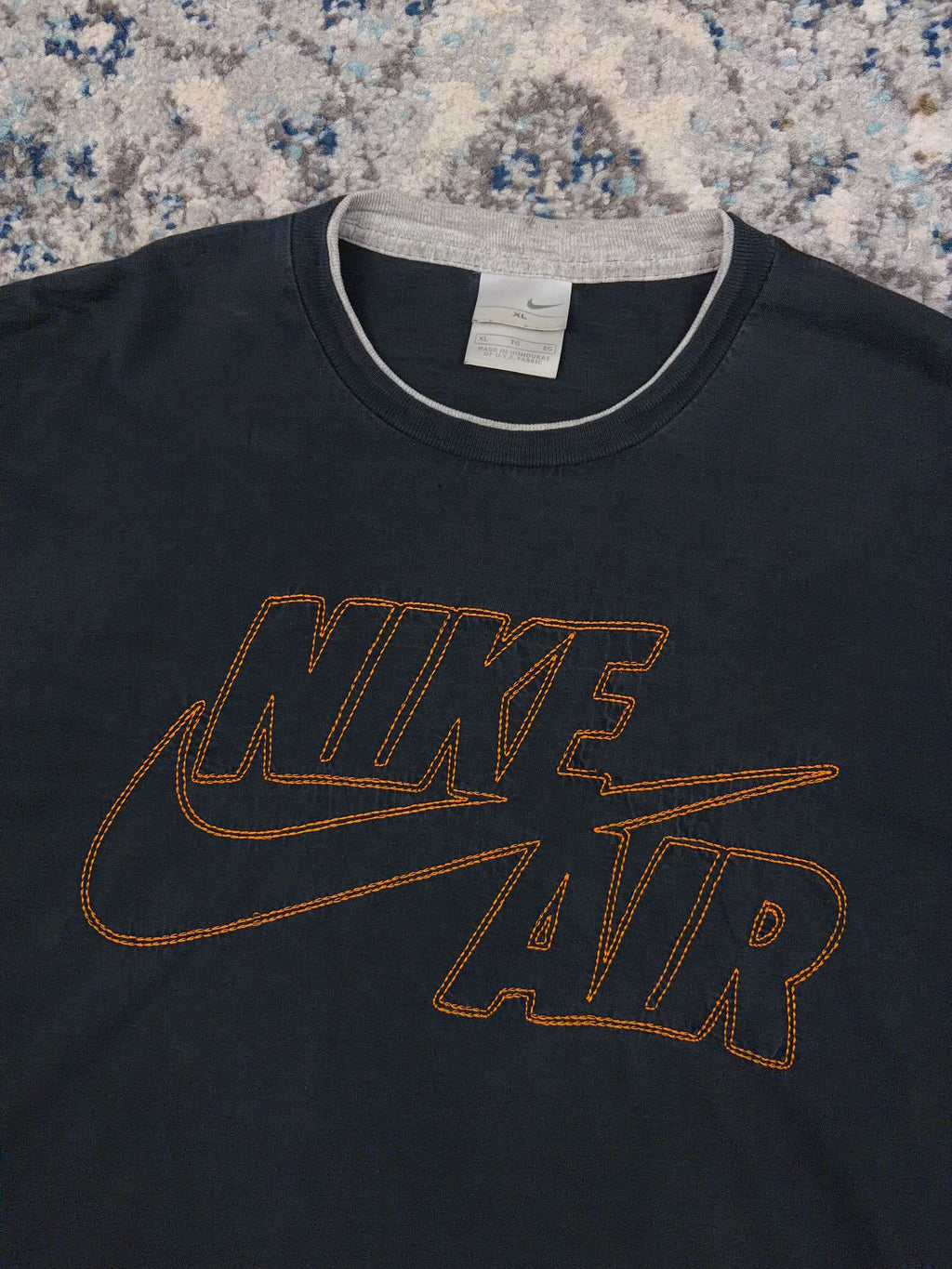 Vintage Nike Air Embroidered Spellout Logo Long Sleeve T-Shirt Size XL