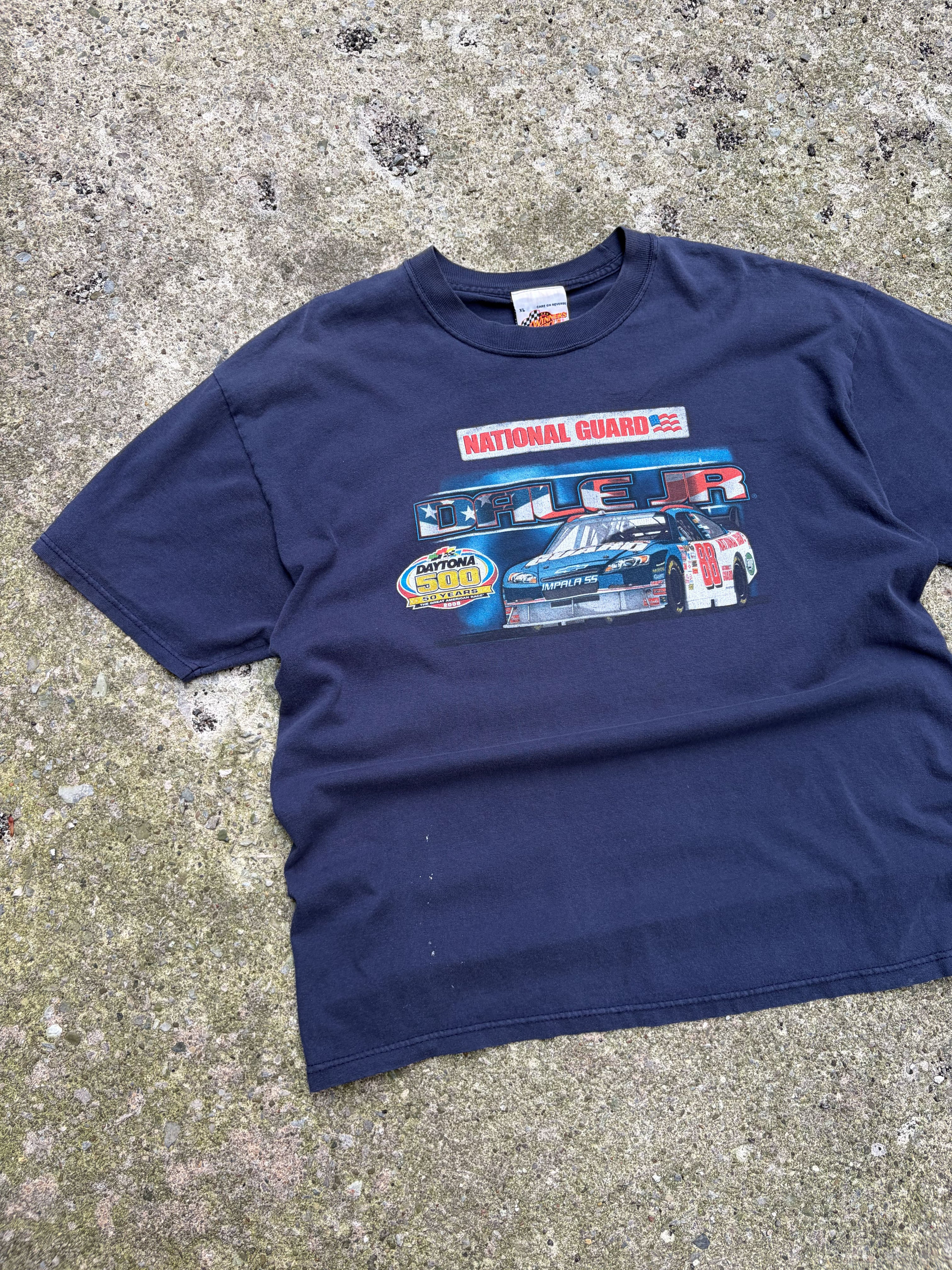 Dale Earnhardt Jr #88 Daytona 500 Car Graphic Spellout T-Shirt Size XL