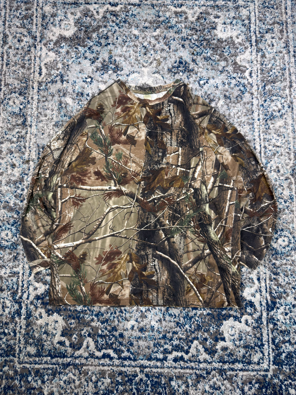 Vintage Liberty Realtree Camo Long Sleeve Hunting T-Shirt Size 2XL