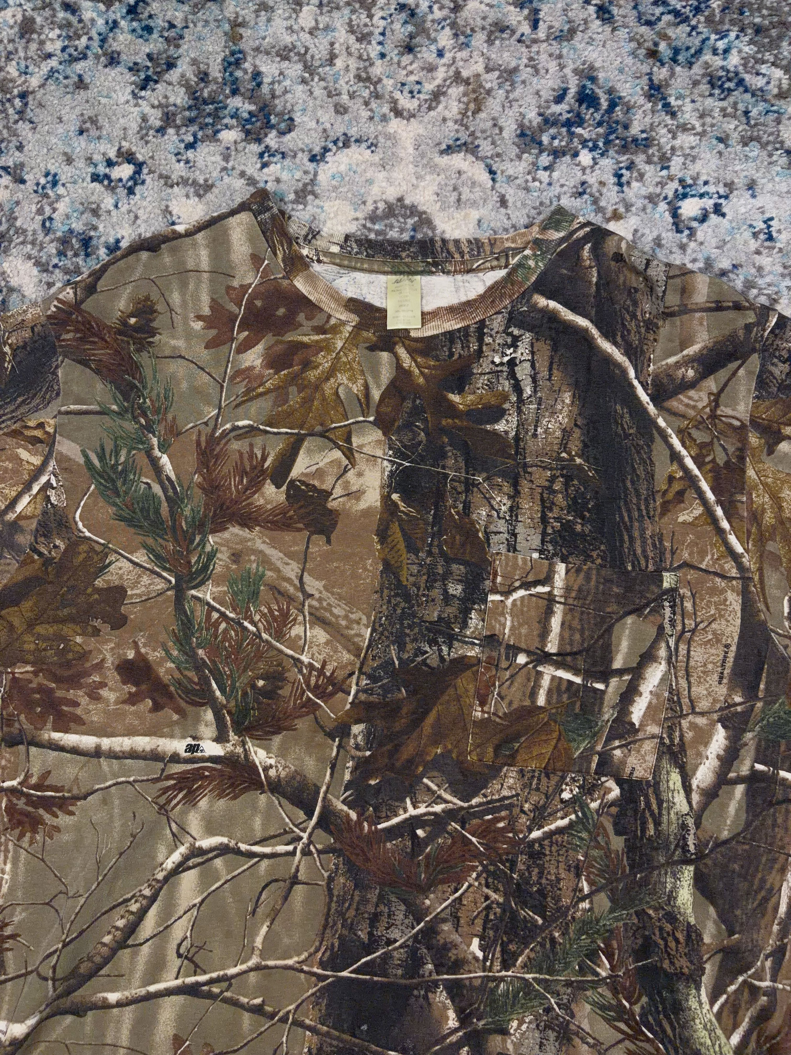 Vintage Liberty Realtree Camo Long Sleeve Hunting T-Shirt Size 2XL
