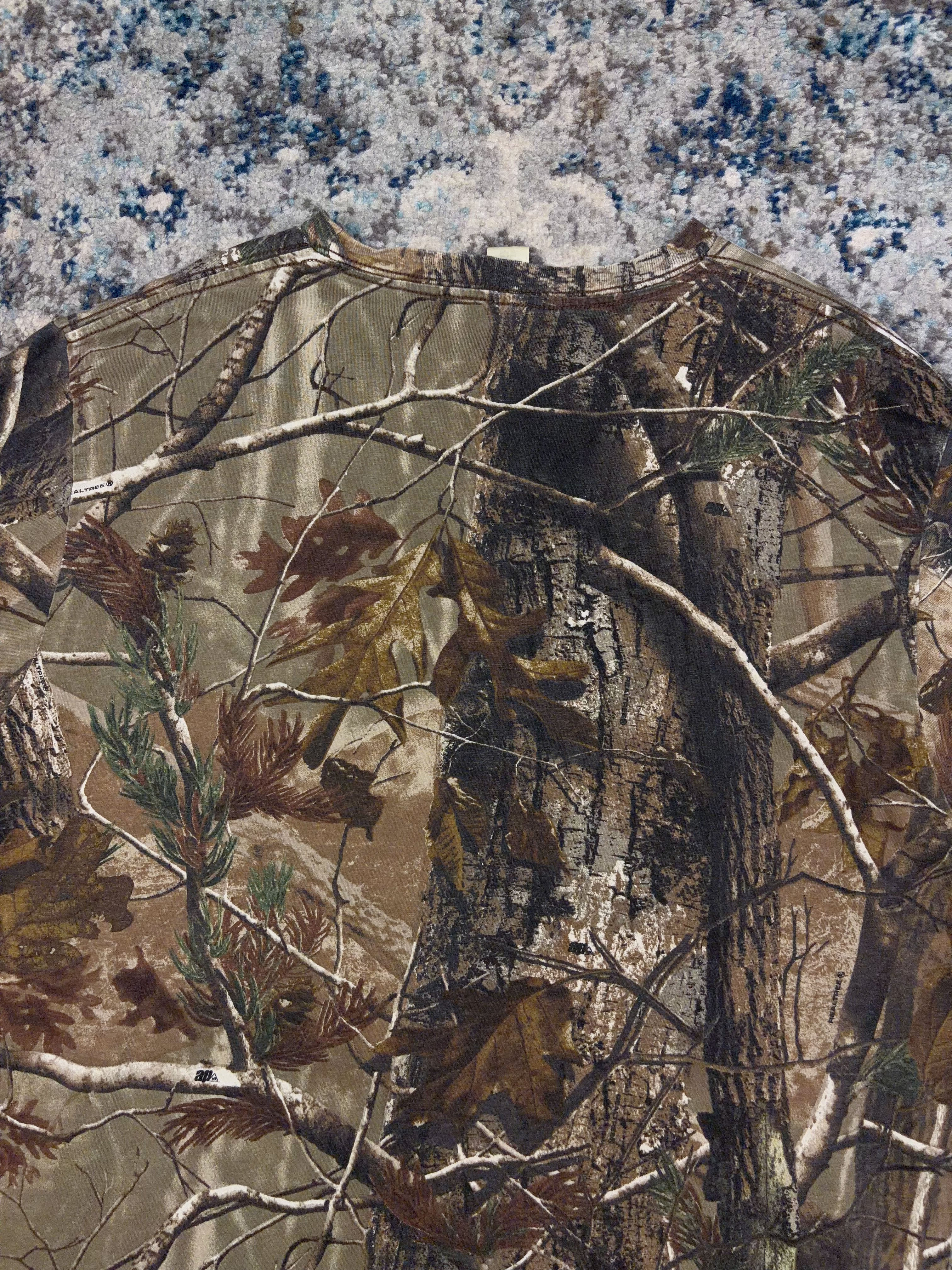 Vintage Liberty Realtree Camo Long Sleeve Hunting T-Shirt Size 2XL