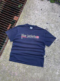 Vintage Columbus Blue Jackets NHL Spellout Logo Graphic T-Shirt Size Large