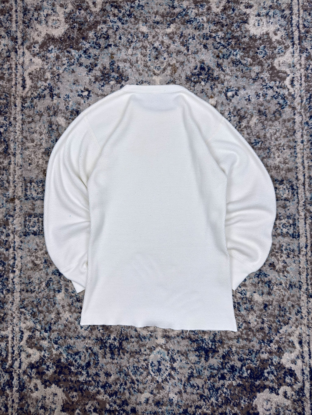 Vintage 80s/90s Heat-Lok White Long Sleeve Thermal T-Shirt Size Large