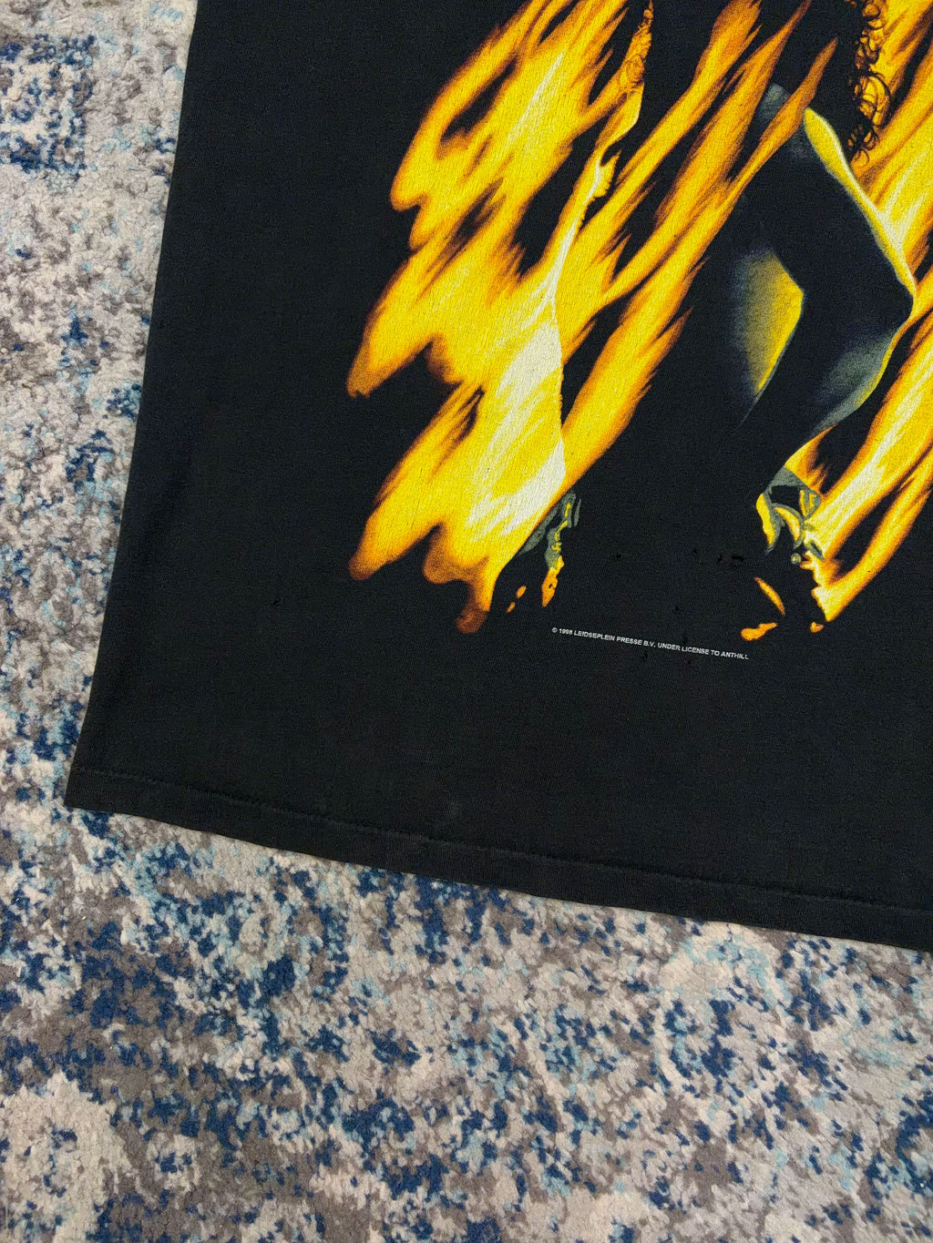 Vintage 1998 ACDC Bonfire Rock Music Logo Graphic T-Shirt Size XL