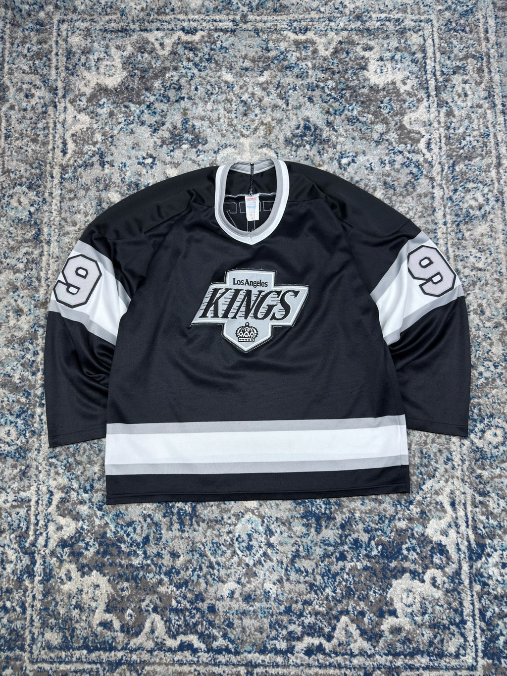Vintage 90s Wayne Gretzky #99 Los Angeles Kings NHL CCM Maska Jersey Size Large