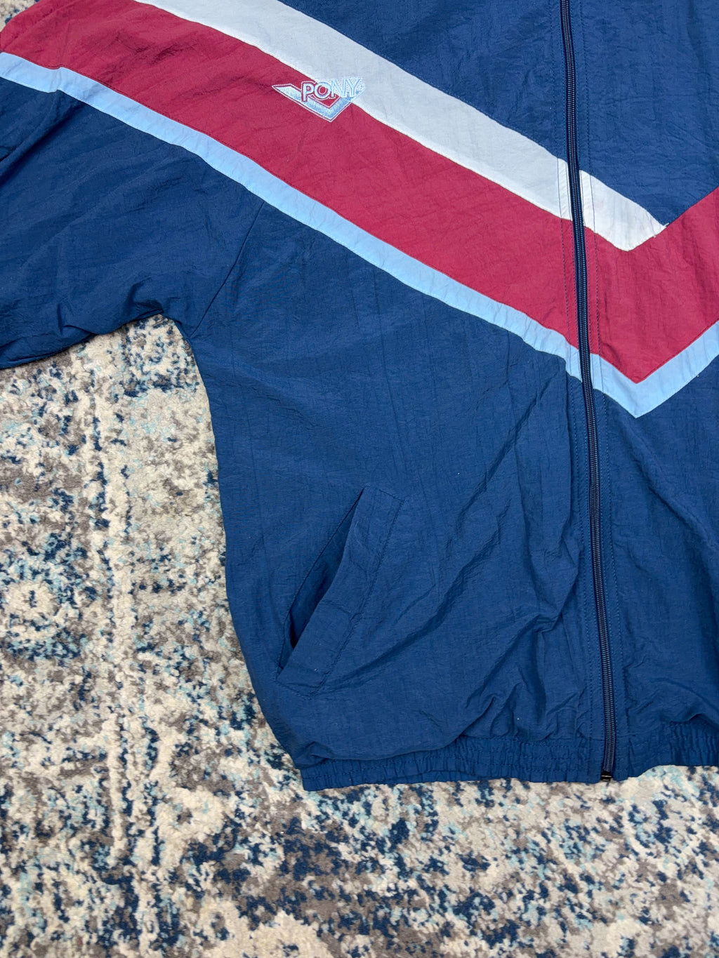 Vintage 80s/90s Pony Westham United FC Crest Windbreaker Jacket Size Large