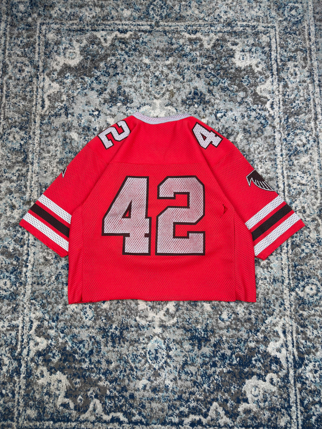 80s/90s Gerald Riggs #42 Atlanta Falcons NFL Cropped Jersey Size Medium