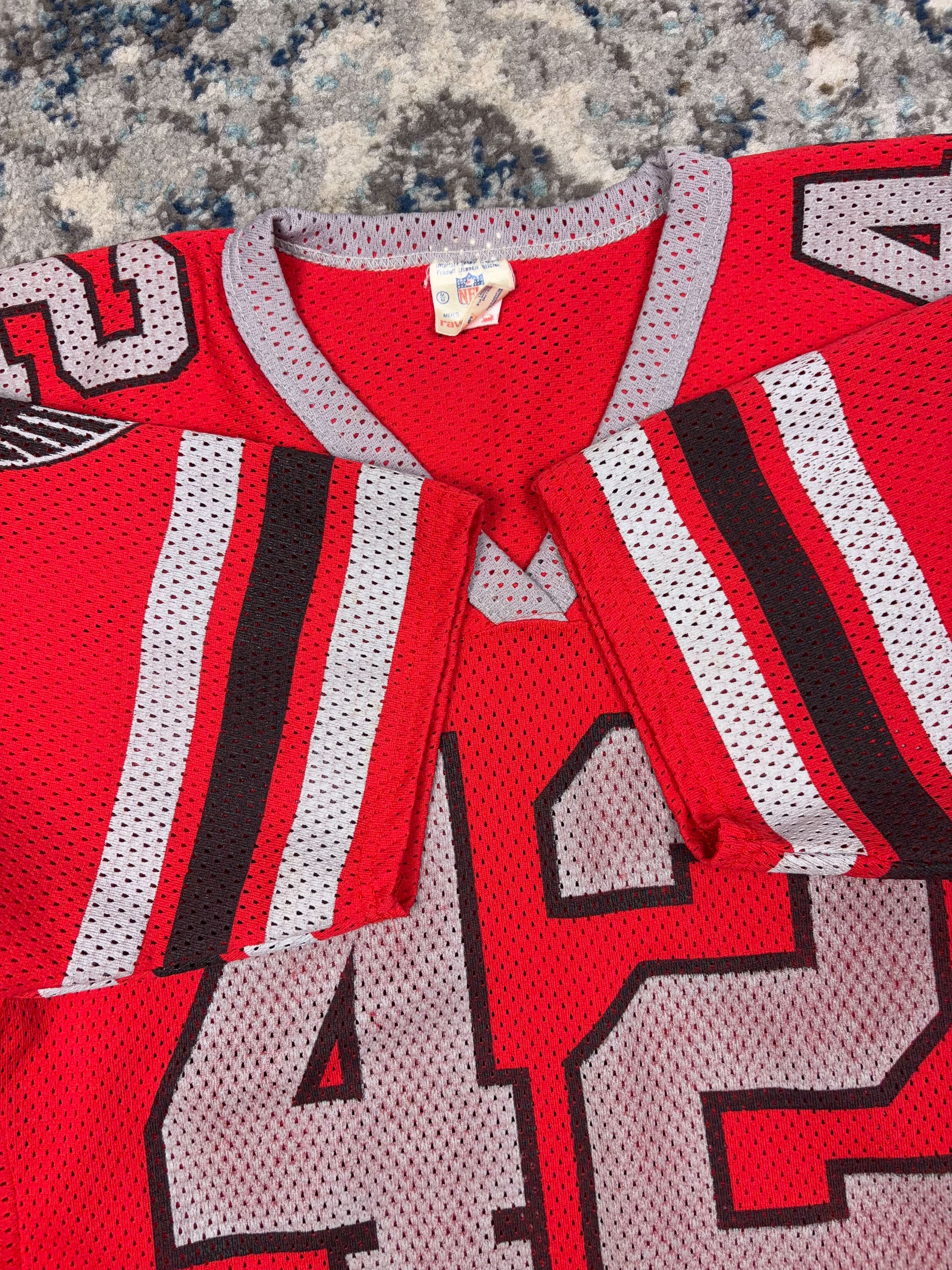 80s/90s Gerald Riggs #42 Atlanta Falcons NFL Cropped Jersey Size Medium