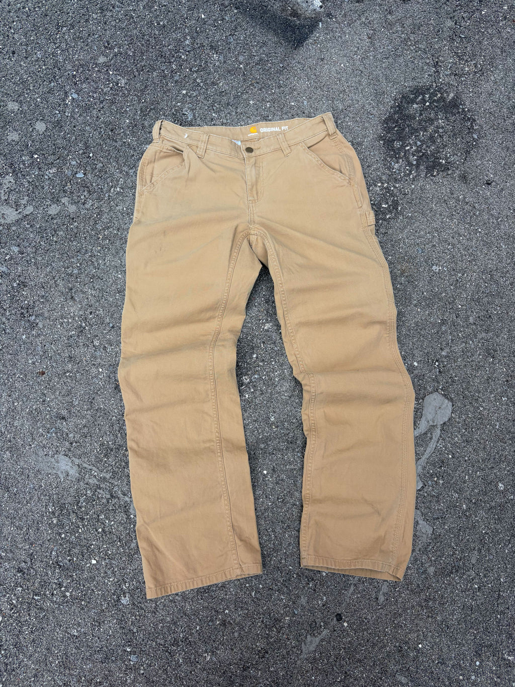 Vintage Womens Carhartt Original Fit Canvas Workwear Carpenter Pants Size 31