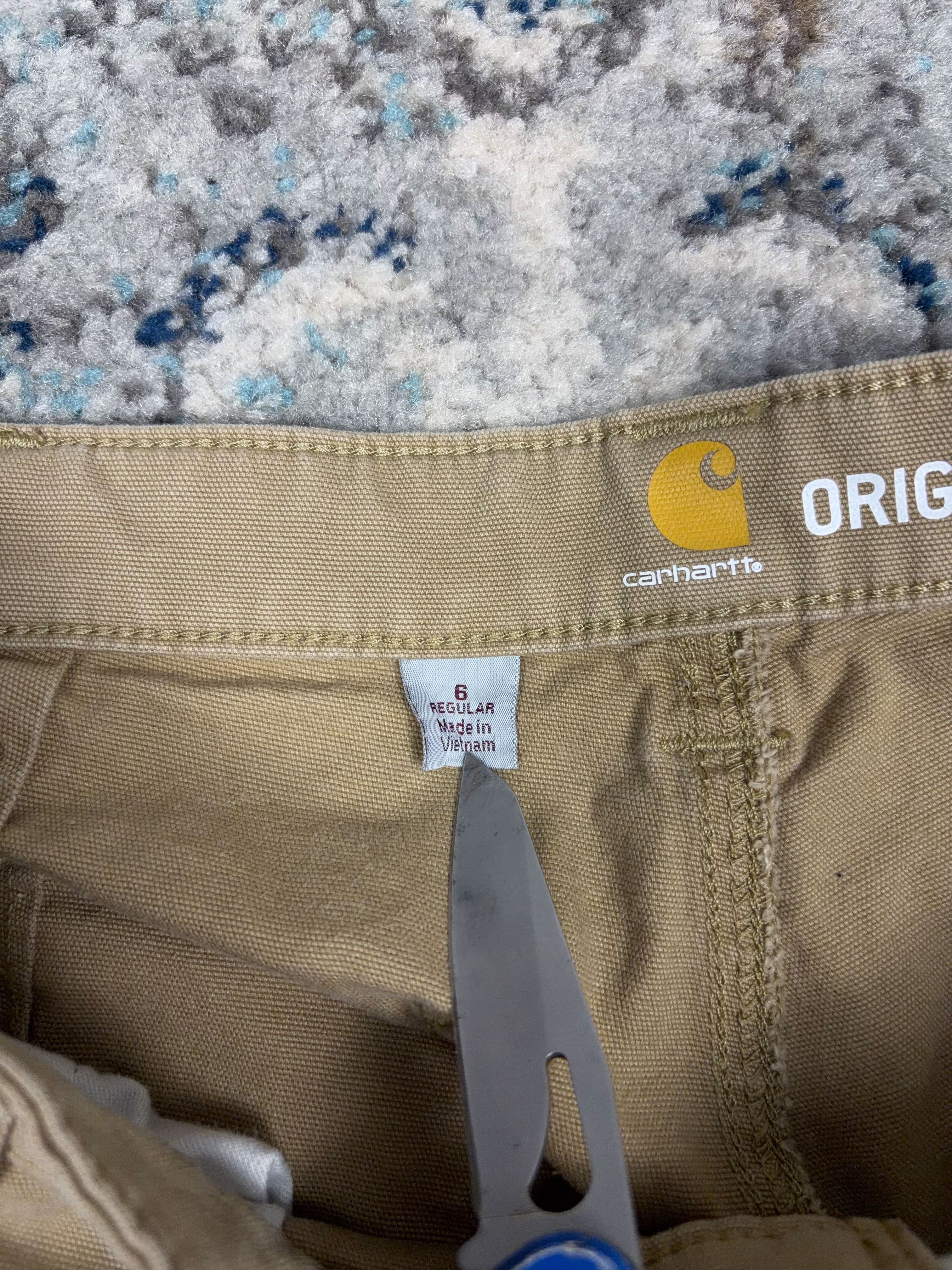 Vintage Womens Carhartt Original Fit Canvas Workwear Carpenter Pants Size 31
