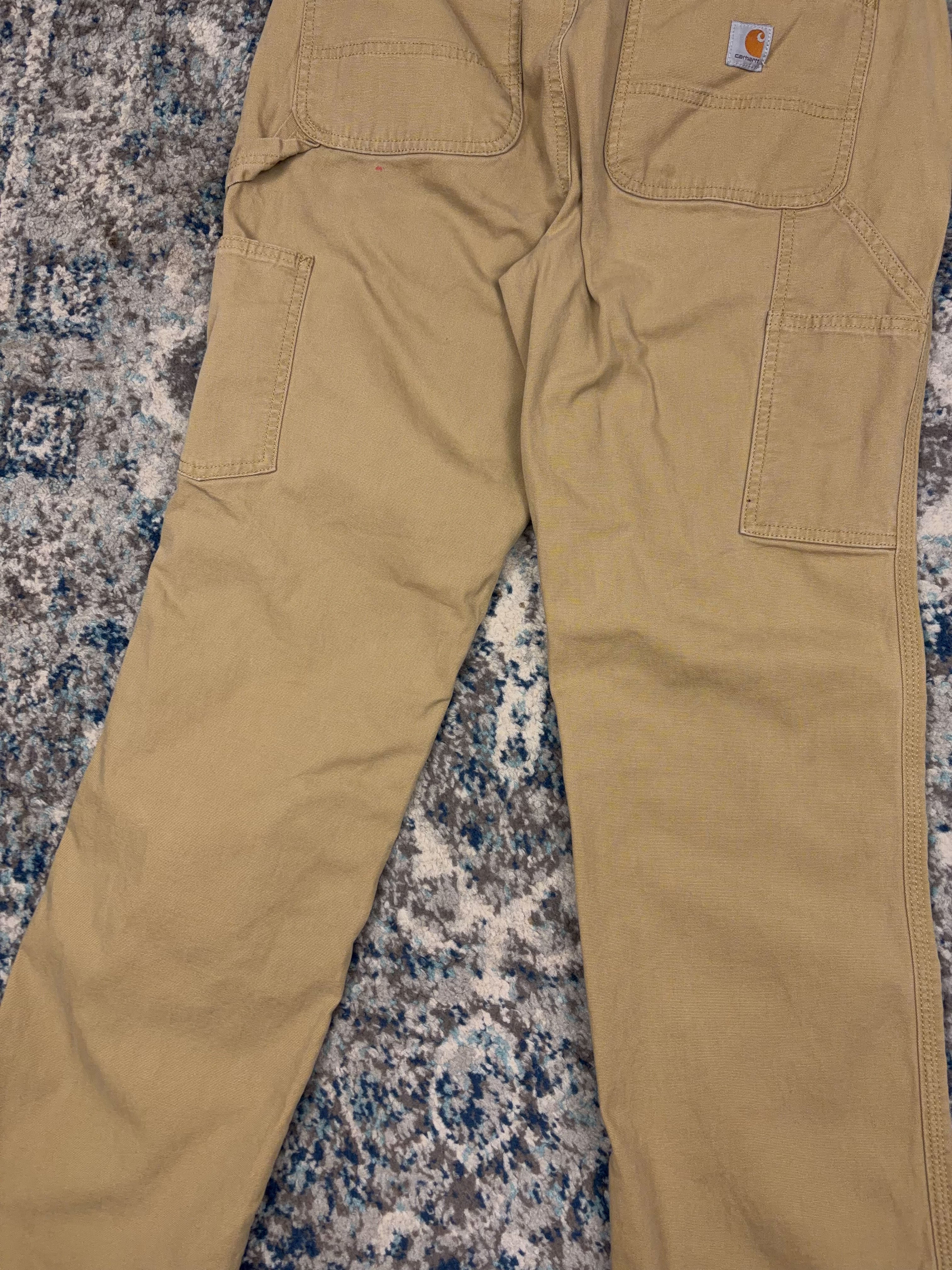 Vintage Womens Carhartt Original Fit Canvas Workwear Carpenter Pants Size 31