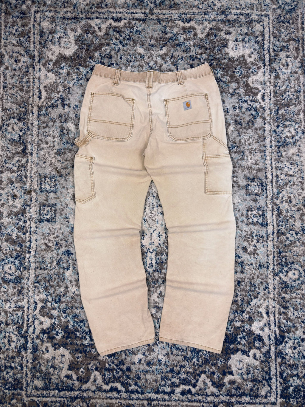 Vintage Womens Carhartt Original Fit Canvas Workwear Carpenter Pants Size 33