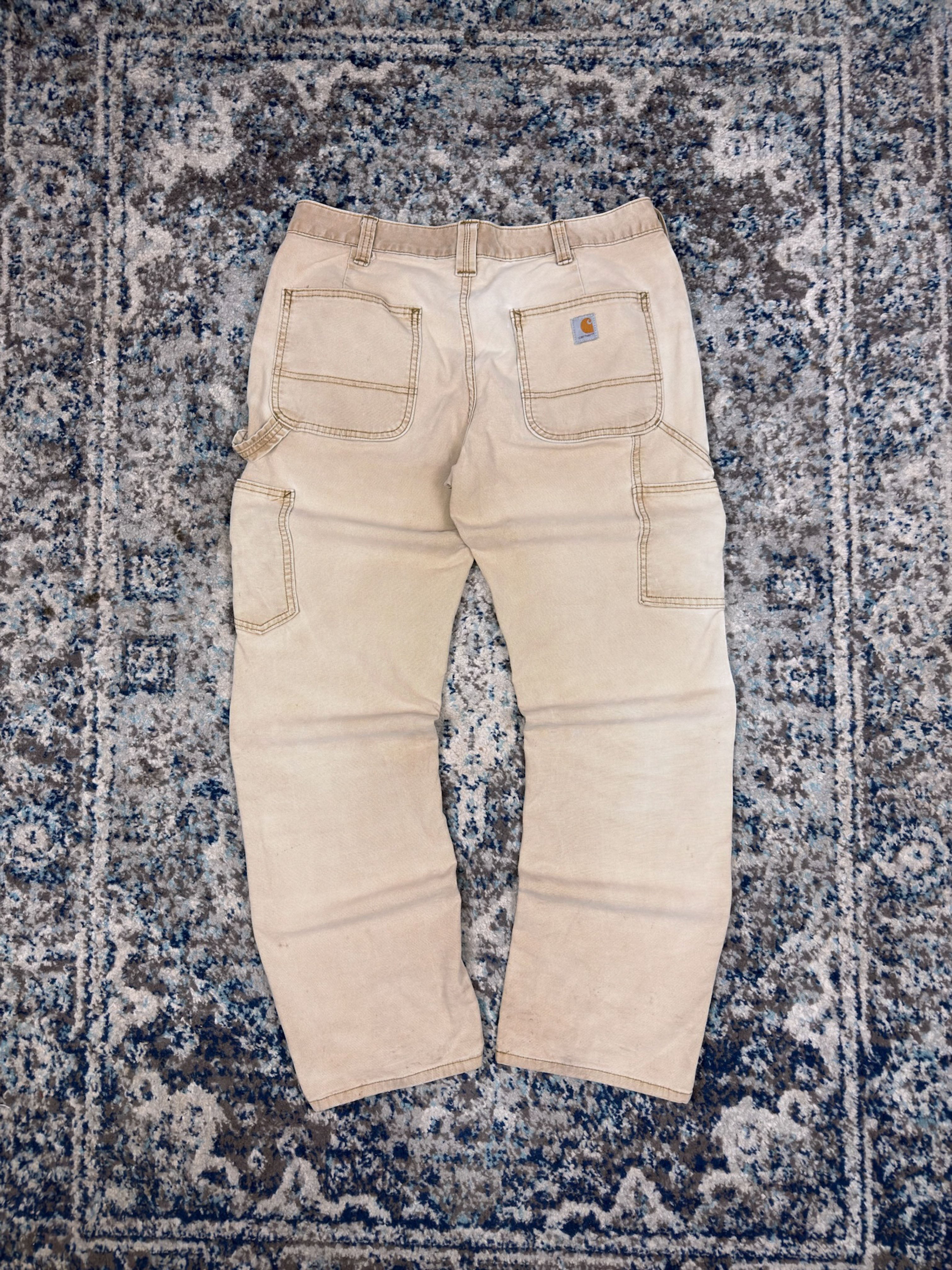 Vintage Womens Carhartt Original Fit Canvas Workwear Carpenter Pants Size 33