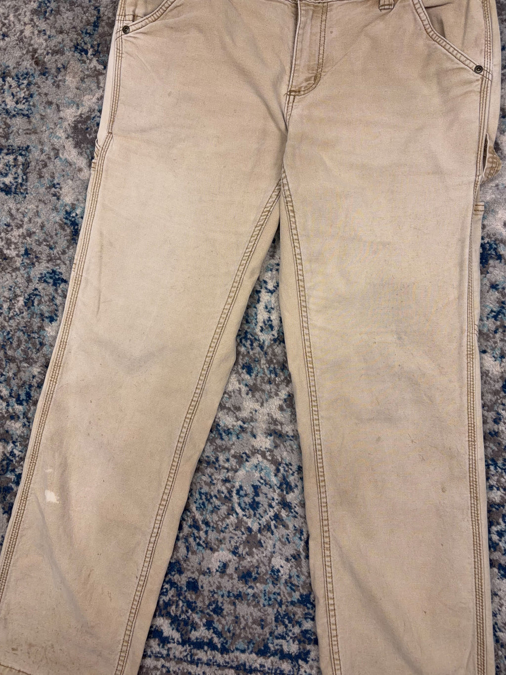 Vintage Womens Carhartt Original Fit Canvas Workwear Carpenter Pants Size 33