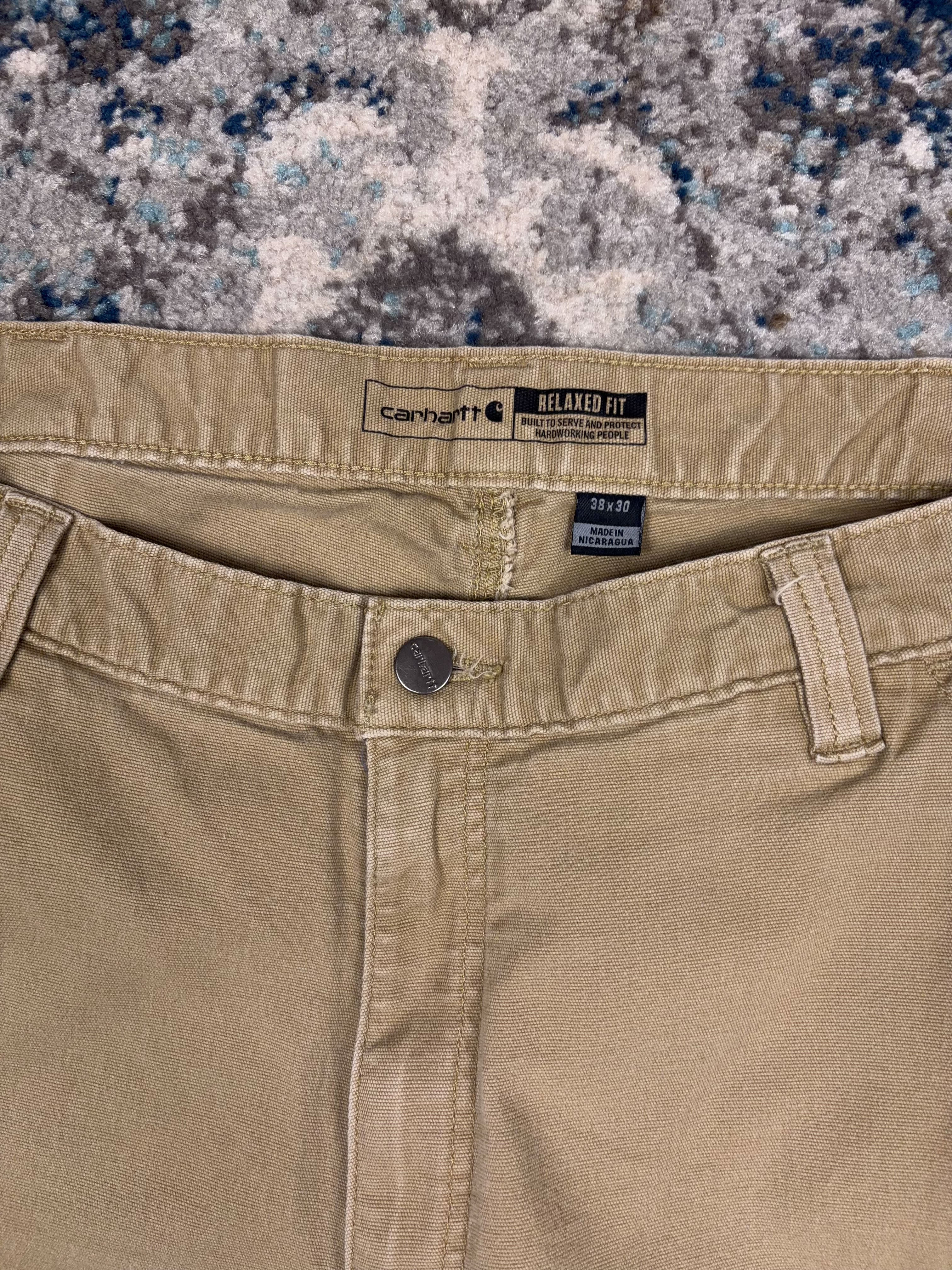 Vintage Carhartt Relaxed Fit Canvas Workwear Five Pocket Pants Size 36