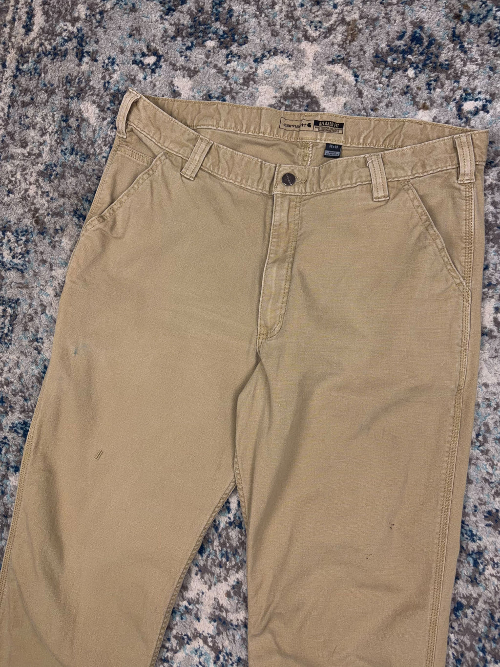 Vintage Carhartt Relaxed Fit Canvas Workwear Five Pocket Pants Size 36