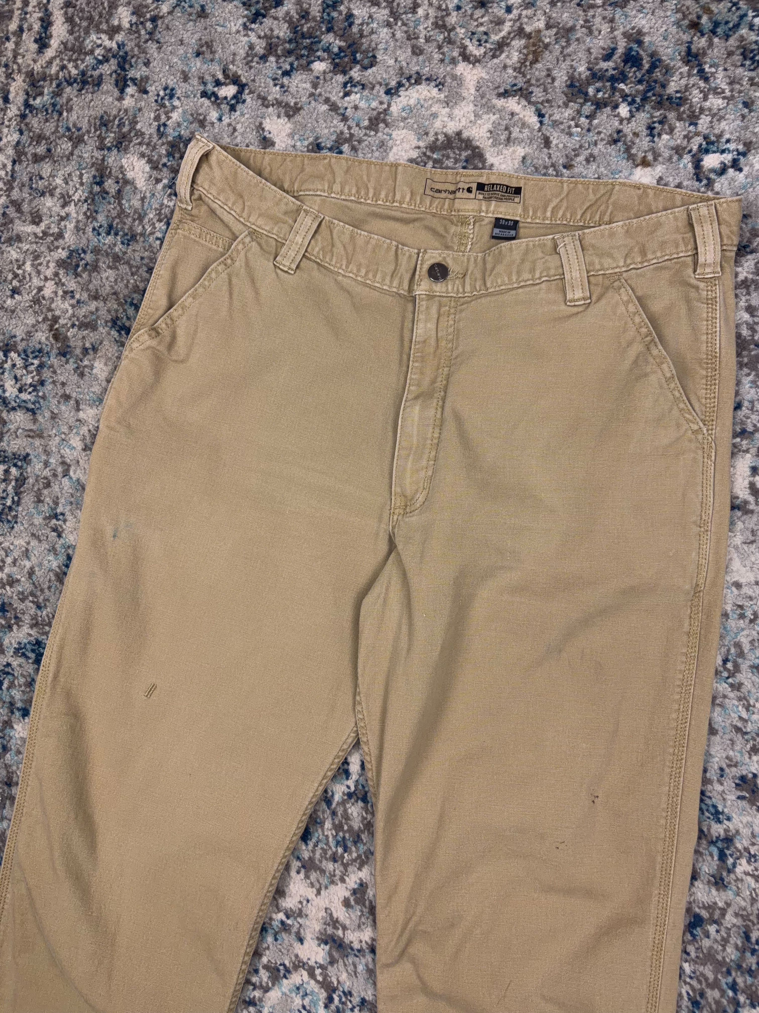 Vintage Carhartt Relaxed Fit Canvas Workwear Five Pocket Pants Size 36