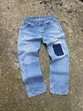 Vintage 90s Levis XX Button Fly Medium Wash Distressed Denim Pants Size 32