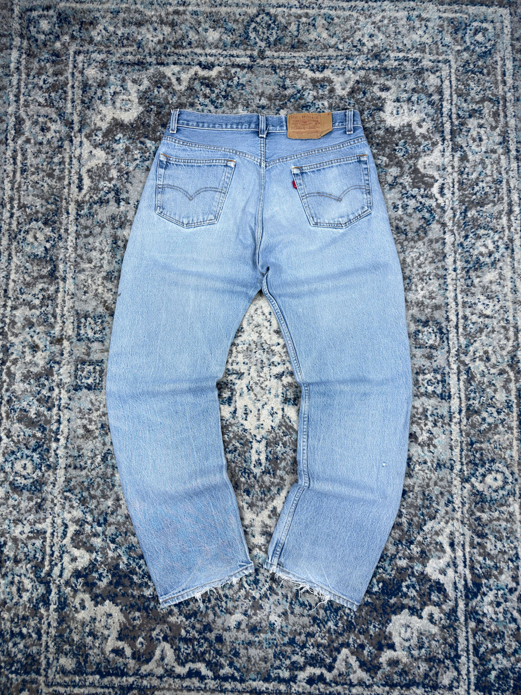 Vintage 90s Levis XX Button Fly Medium Wash Distressed Denim Pants Size 32