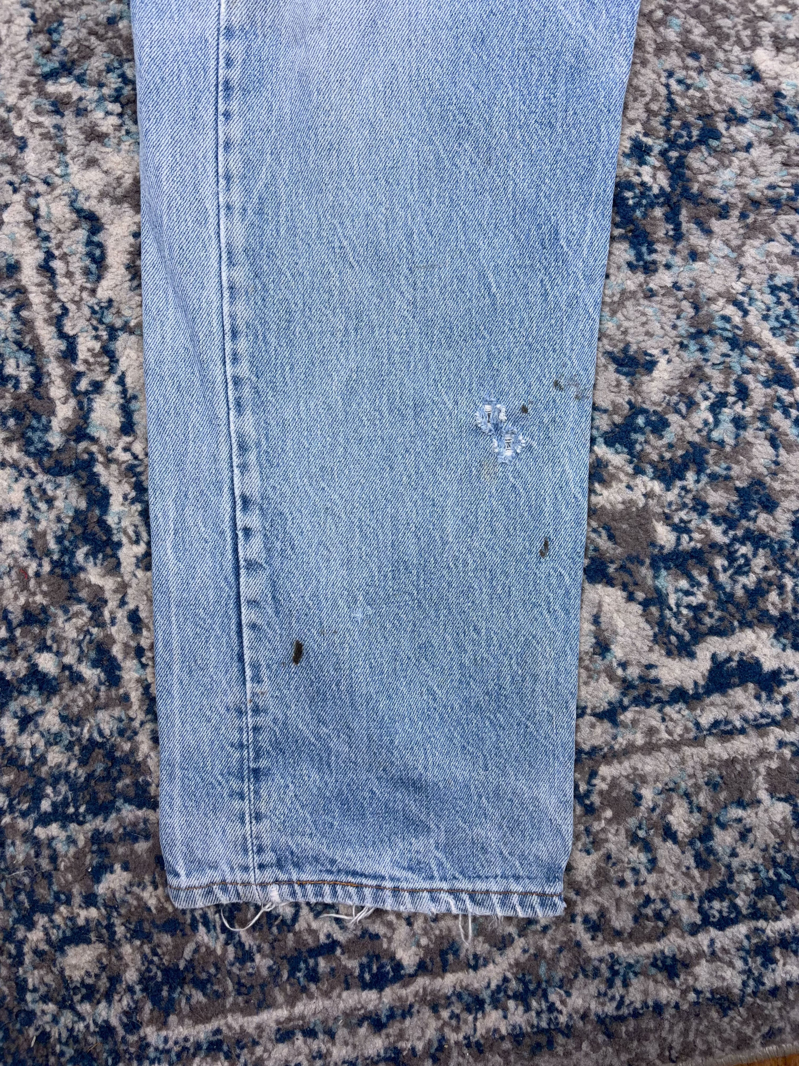 Vintage 90s Levis XX Button Fly Medium Wash Distressed Denim Pants Size 32