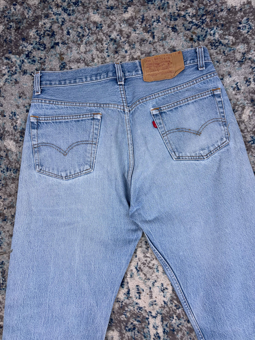 Vintage 90s Levis XX Button Fly Medium Wash Distressed Denim Pants Size 32