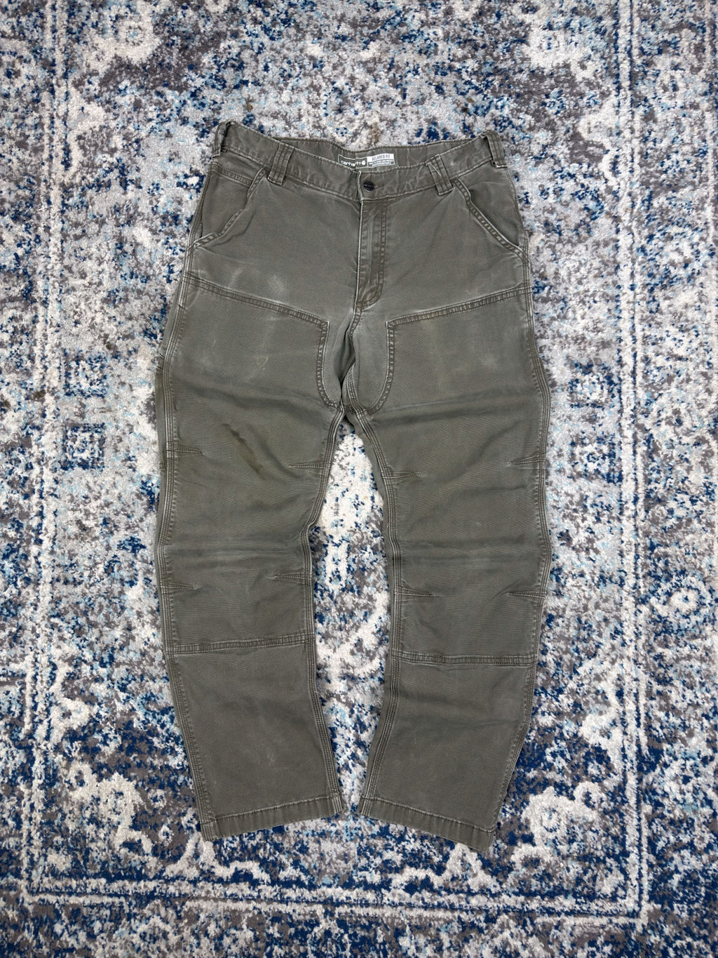 Vintage Carhartt Relaxed Fit Canvas Workwear Double Knee Carpenter Pants Size 31