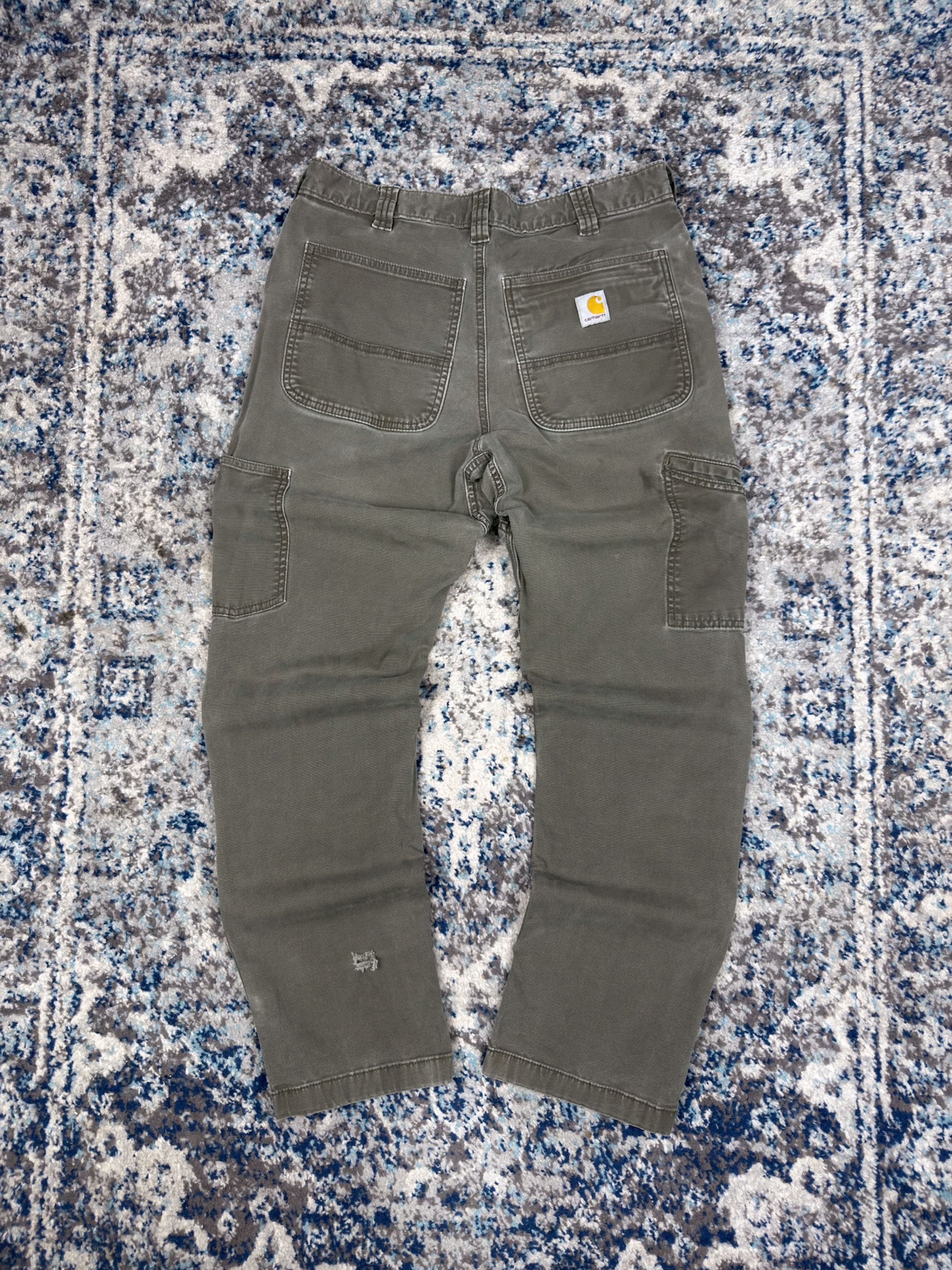 Vintage Carhartt Relaxed Fit Canvas Workwear Double Knee Carpenter Pants Size 31