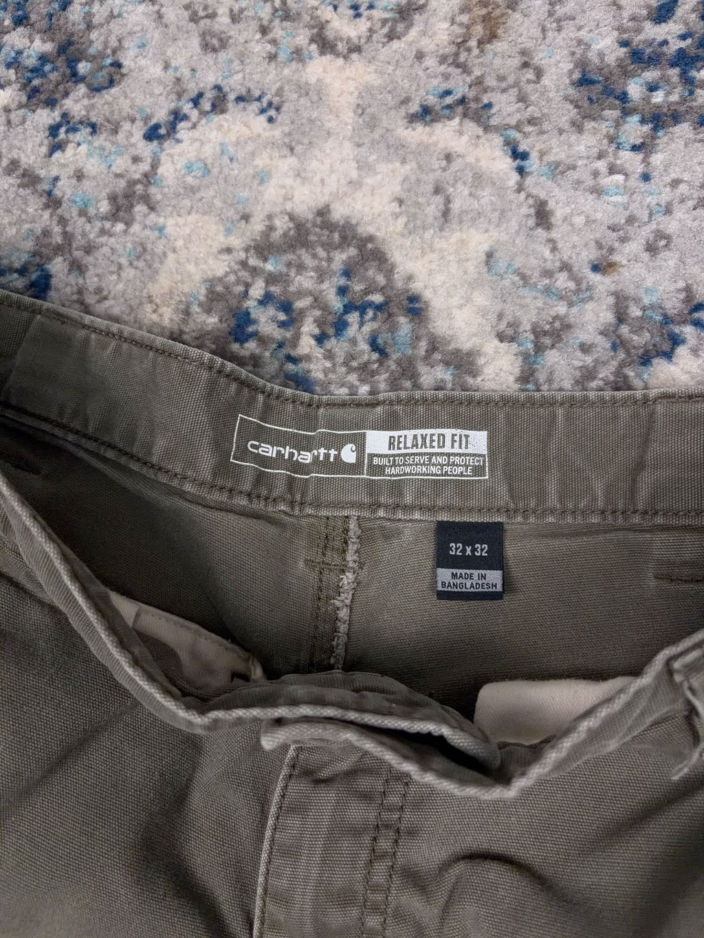 Vintage Carhartt Relaxed Fit Canvas Workwear Double Knee Carpenter Pants Size 31
