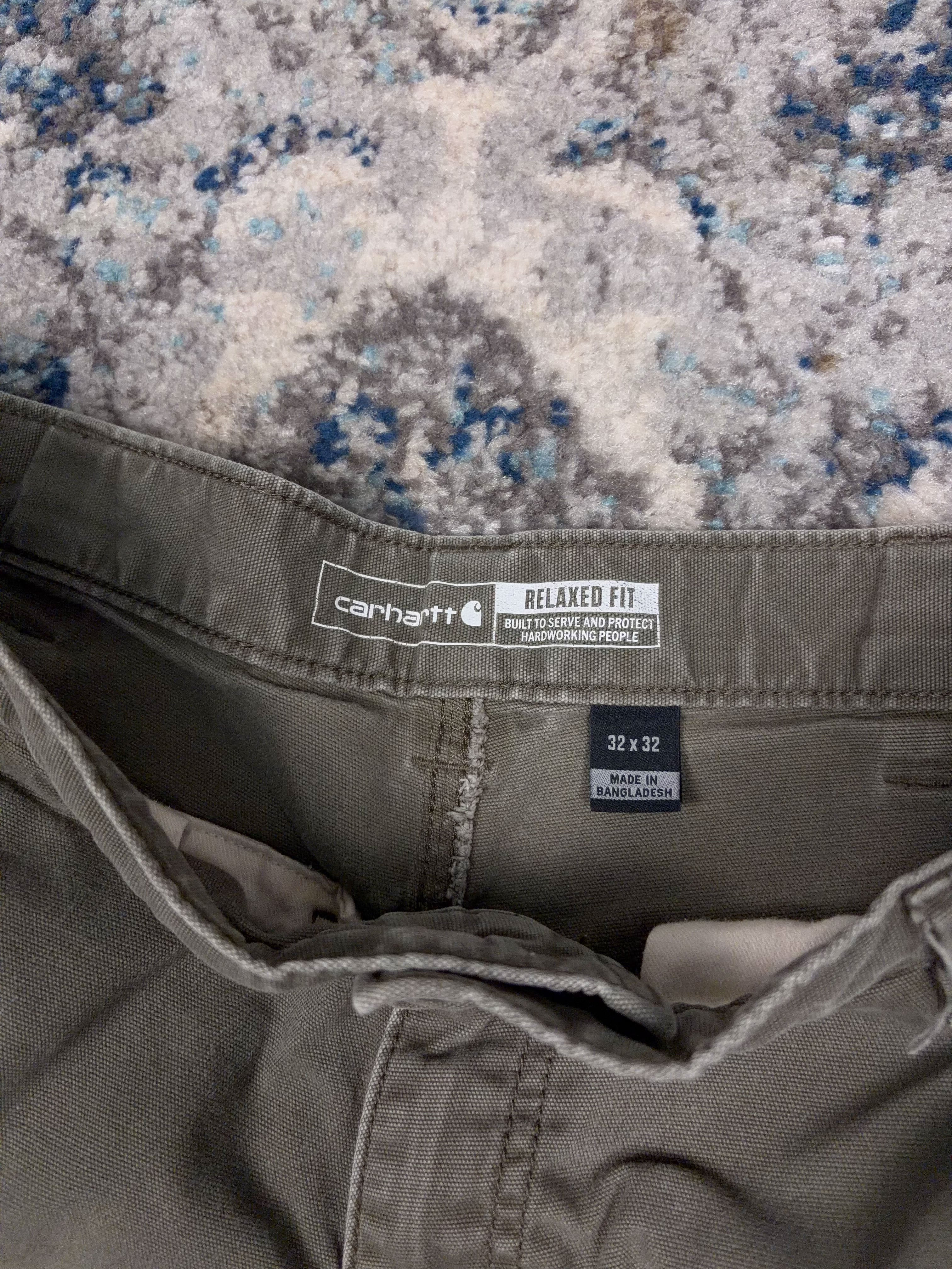 Vintage Carhartt Relaxed Fit Canvas Workwear Double Knee Carpenter Pants Size 31