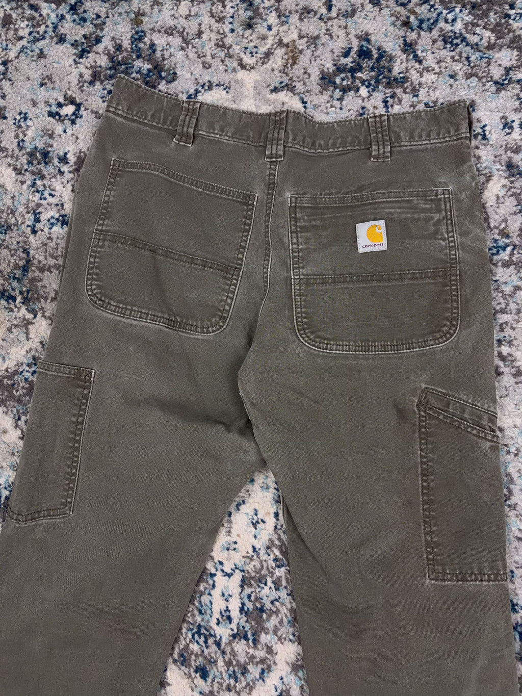 Vintage Carhartt Relaxed Fit Canvas Workwear Double Knee Carpenter Pants Size 31