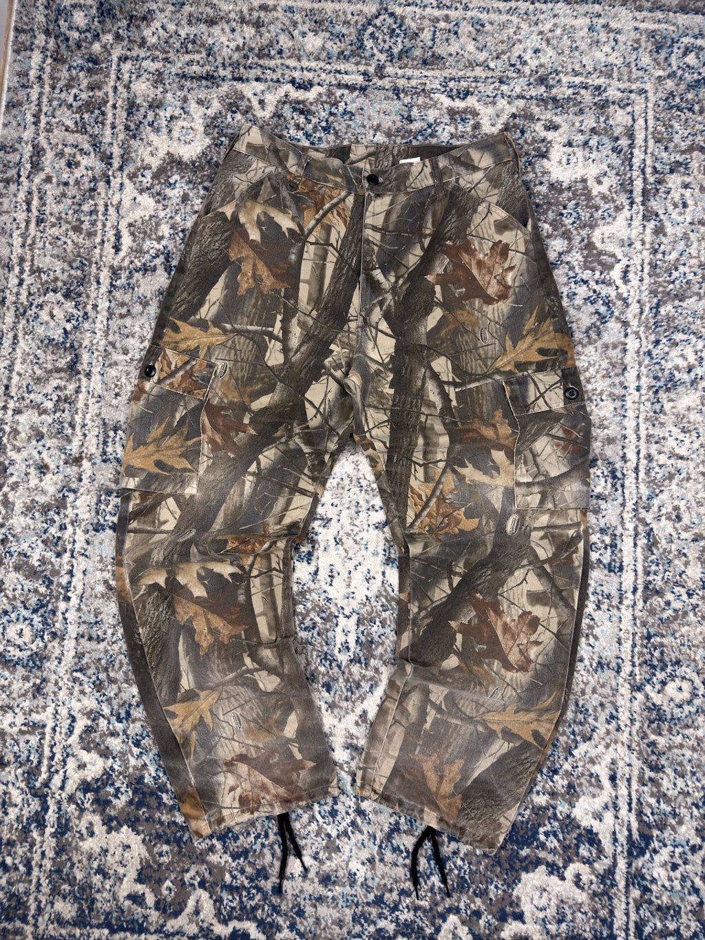 Vintage Realtree Hardwoods Camo Hunting Cargo Pants Size 34
