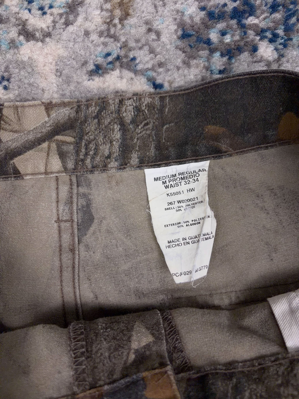 Vintage Realtree Hardwoods Camo Hunting Cargo Pants Size 34